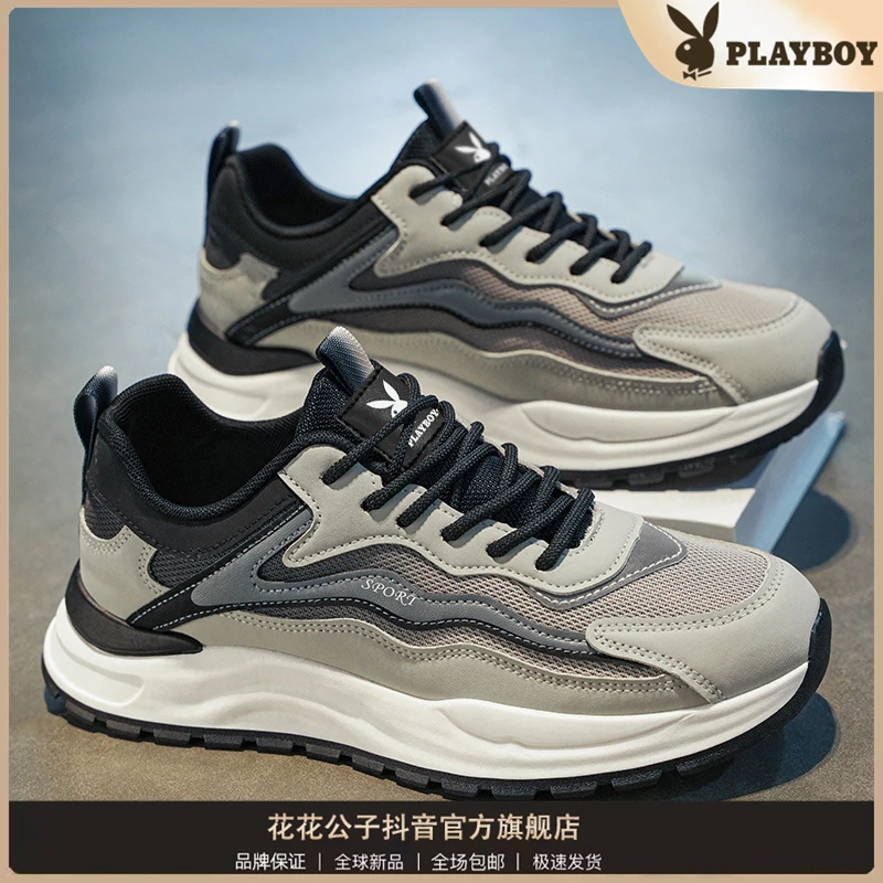 PLAYBOY/花花公子春夏2025新款运动鞋网面鞋百搭休闲跑步内增高
