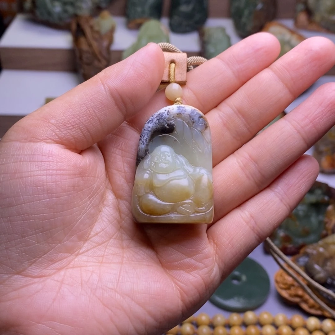 岫岩河磨玉（透闪石质玉）未镶嵌挂件K*n