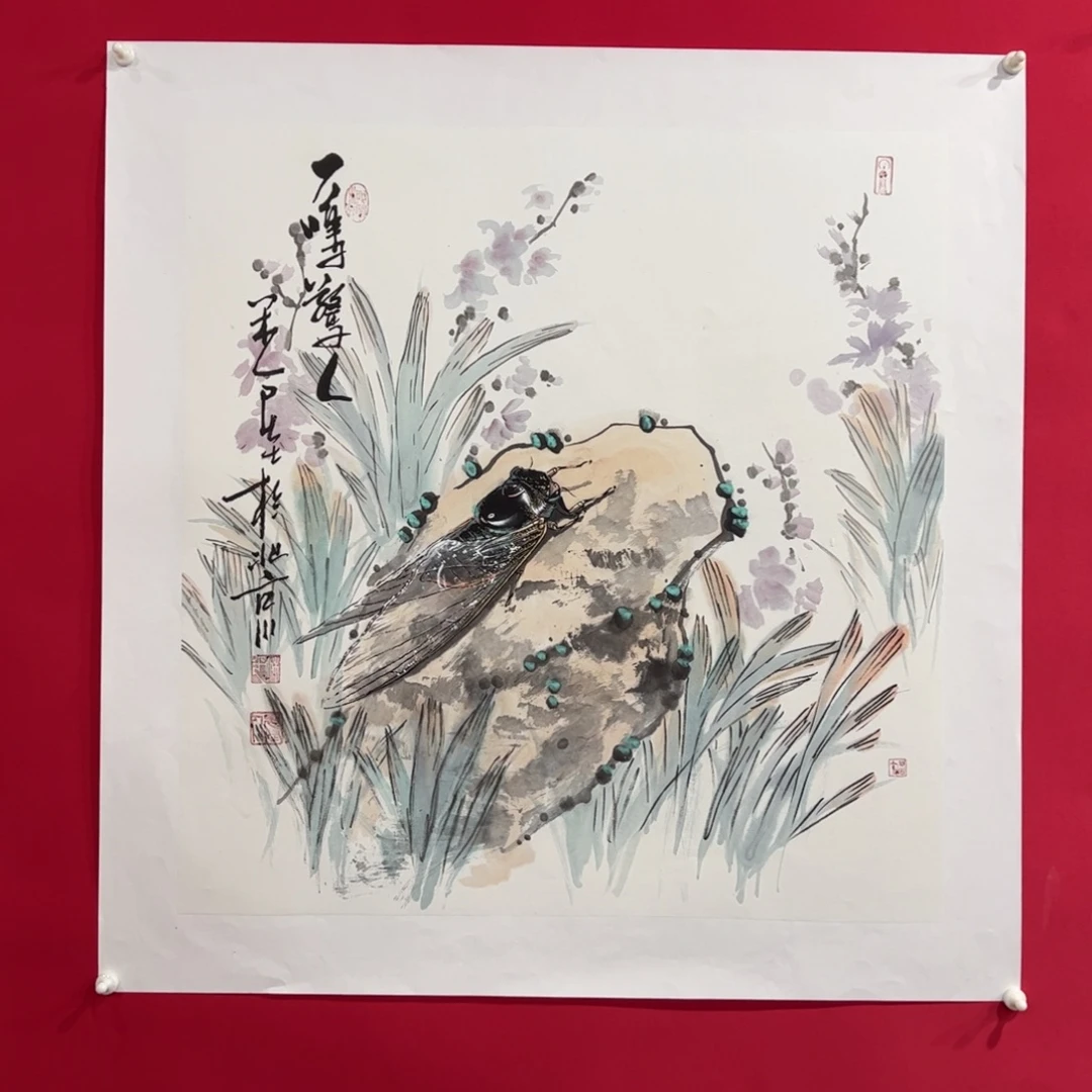 筛***泉国画柳平四尺斗方作品