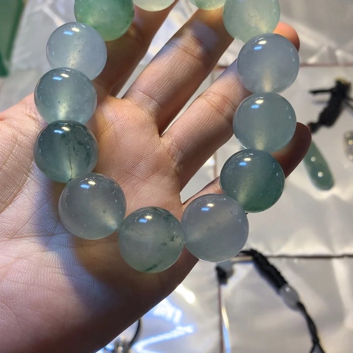 定制翡翠未镶嵌天然翡翠手串