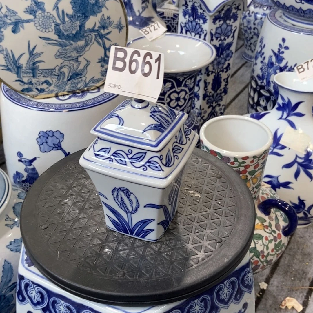 摆件摆件手绘釉下彩