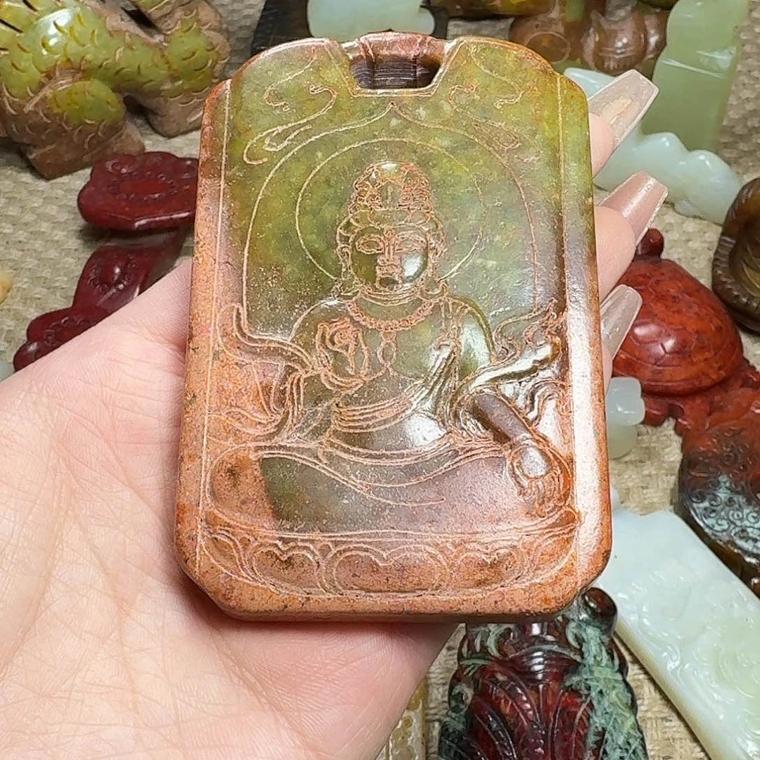 白玉菩提吊坠挂件