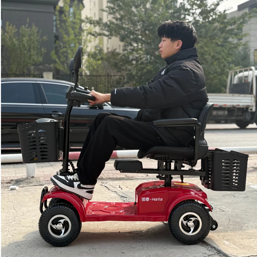 邯泰老人代步四轮电车家用可折叠双人老年助力车