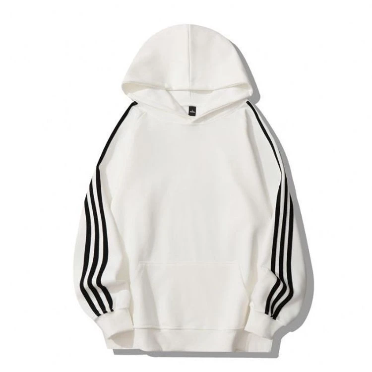 春秋春秋装连帽运动三条2025新款帽衫潮牌港风条纹杠卫衣套头衫
