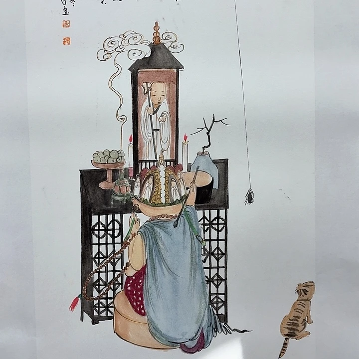 国画亲笔手绘放心去藏