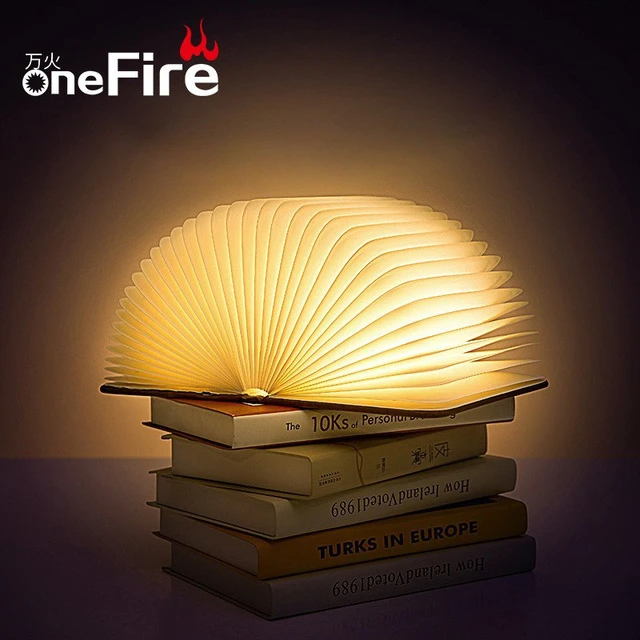 创意发光书本灯摆件卧室床头书桌面布置装饰品小众高级感轻奢礼物