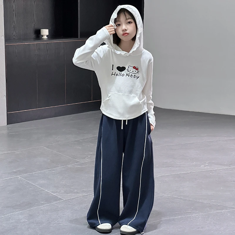 2025新款甜美酷潮女大童宽松可爱时尚洋气春装时髦运动两件套装！