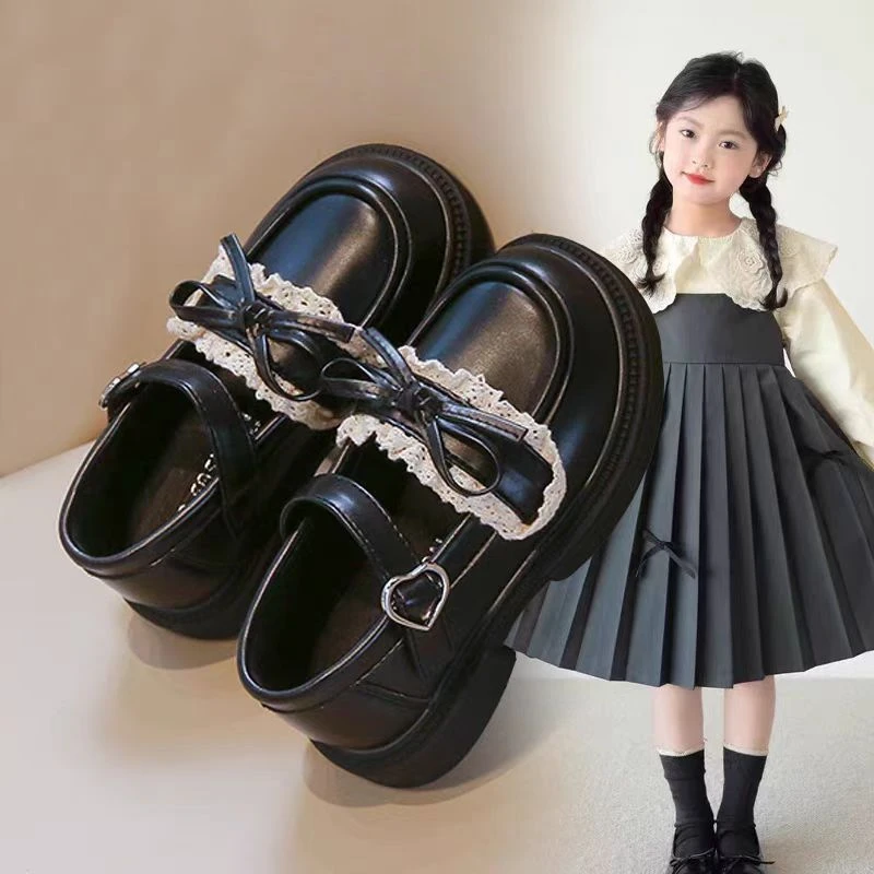皮鞋时尚公主鞋2025黑色爆款女宝宝鞋子软底小童童鞋单鞋演出鞋