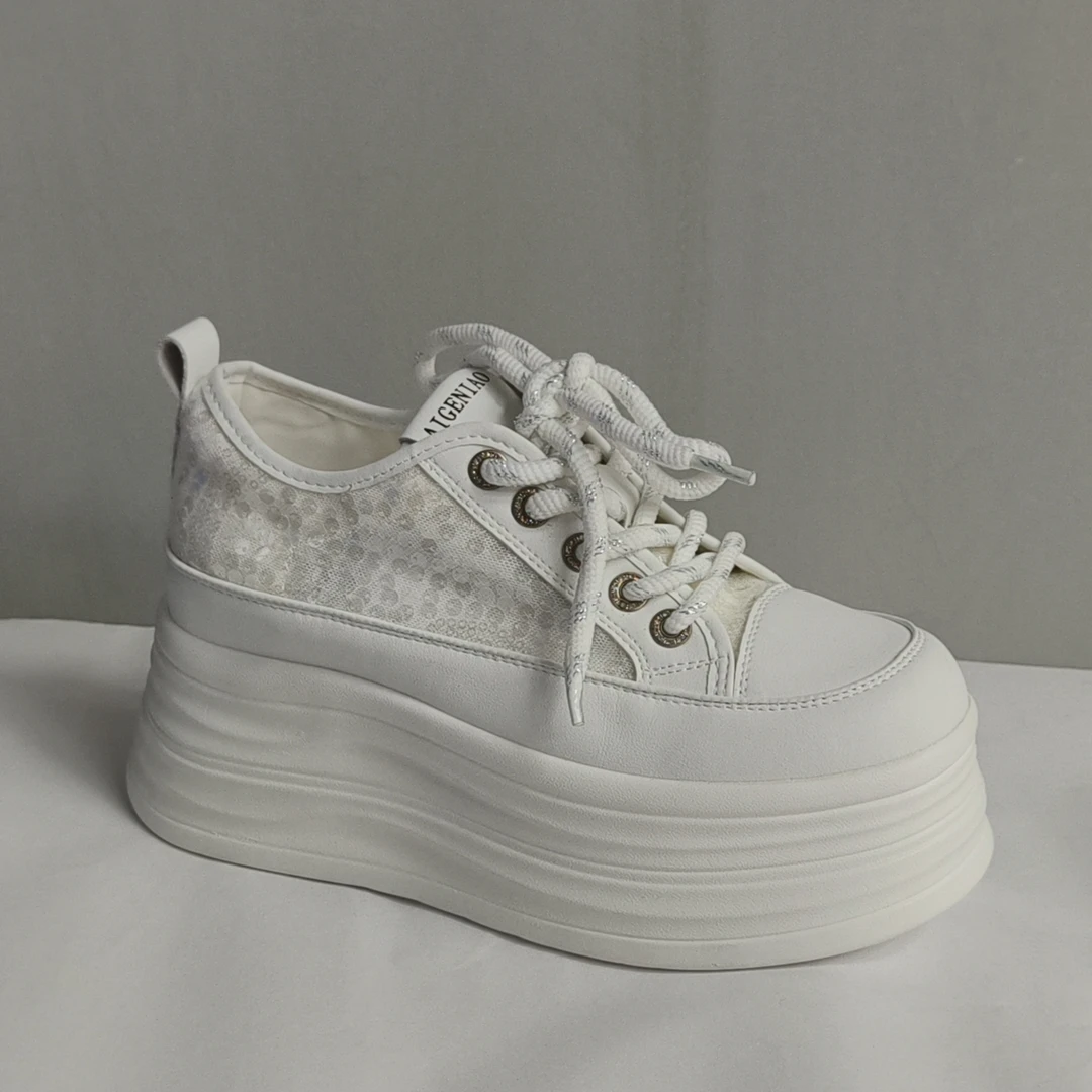 增高10cm板鞋女2025春季新款韩版小白鞋小个子内增高女鞋子