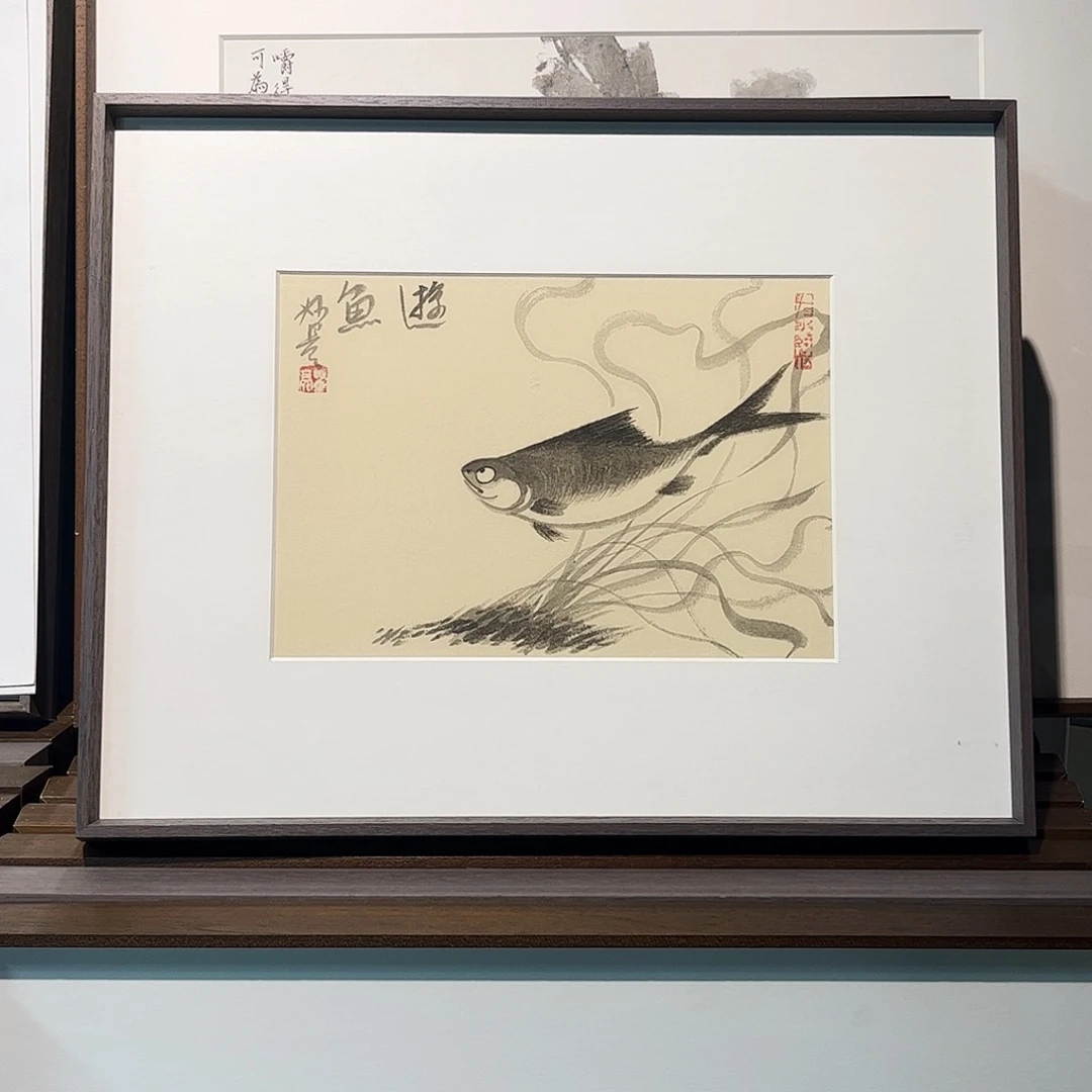 国画旺**爸董亮带框精装裱