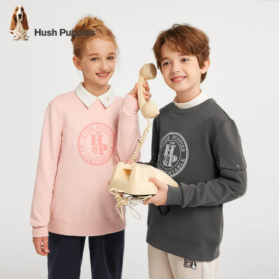 【圆领卫衣】暇步士童装2025年秋季新款儿童简约休闲学院风卫衣