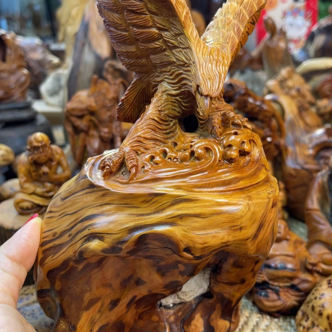 柏木富**哥老鹰卡抱石精品摆件