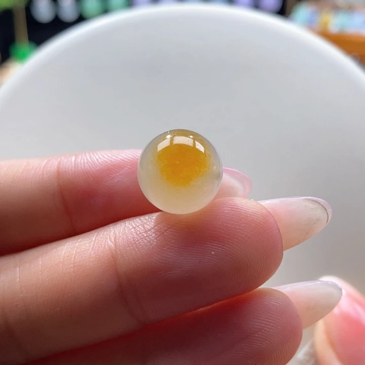 翡翠未镶嵌吊坠(不含链)翡翠冰飘黄翡珠卡12.8m