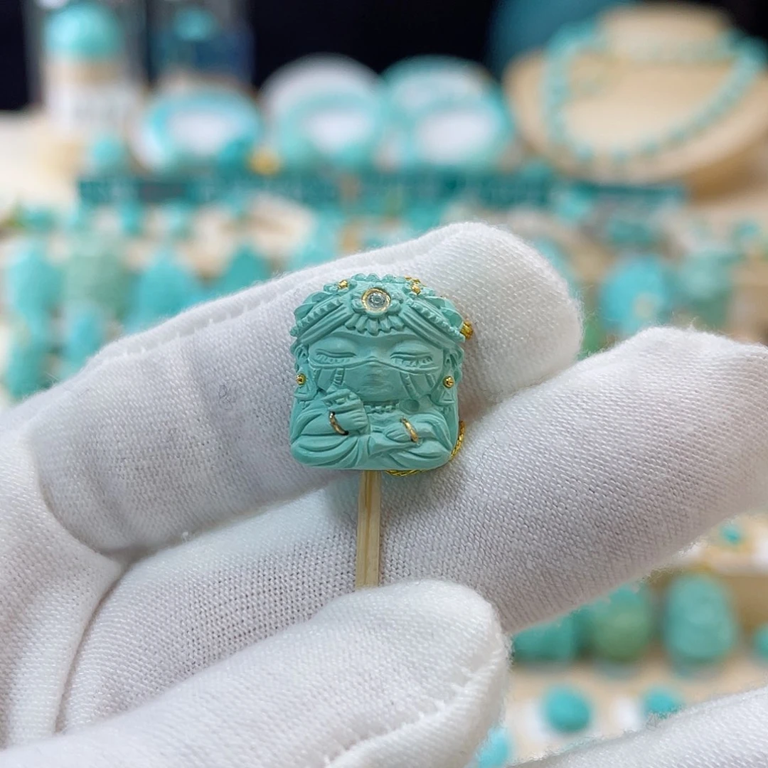 绿松石珠宝奇石未镶嵌