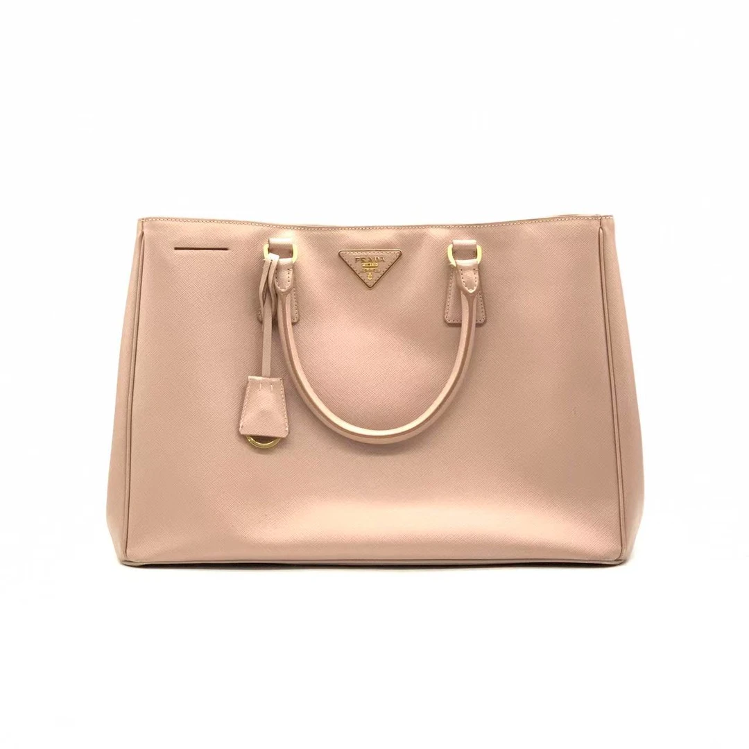 95新 Prada/普拉达 普拉达/粉色中号杀手包/女士经典单肩奢侈