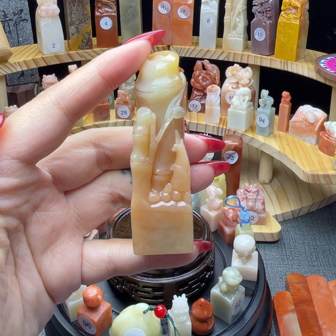 印石寿山石竹节印章