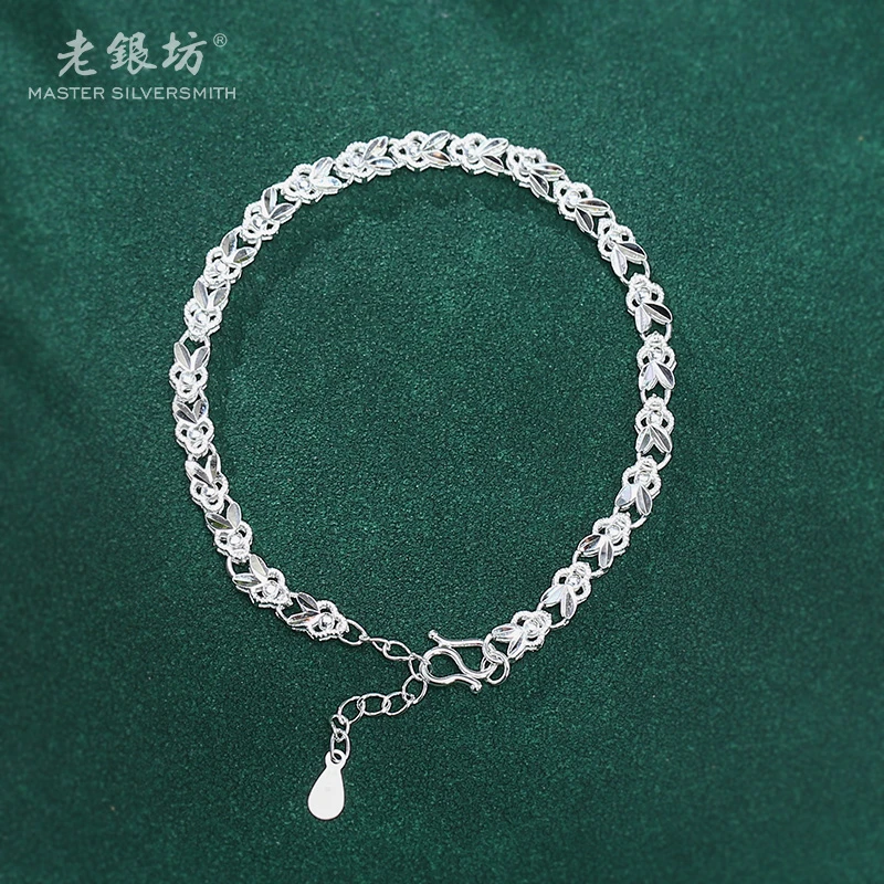 足银手链 足银990双面小兔子手链 0033536