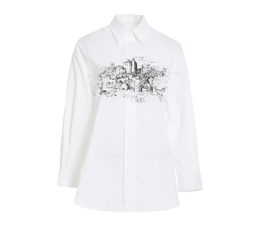 新款气质时尚百搭轻奢经典醋酸衬衫女士上衣LBE52011