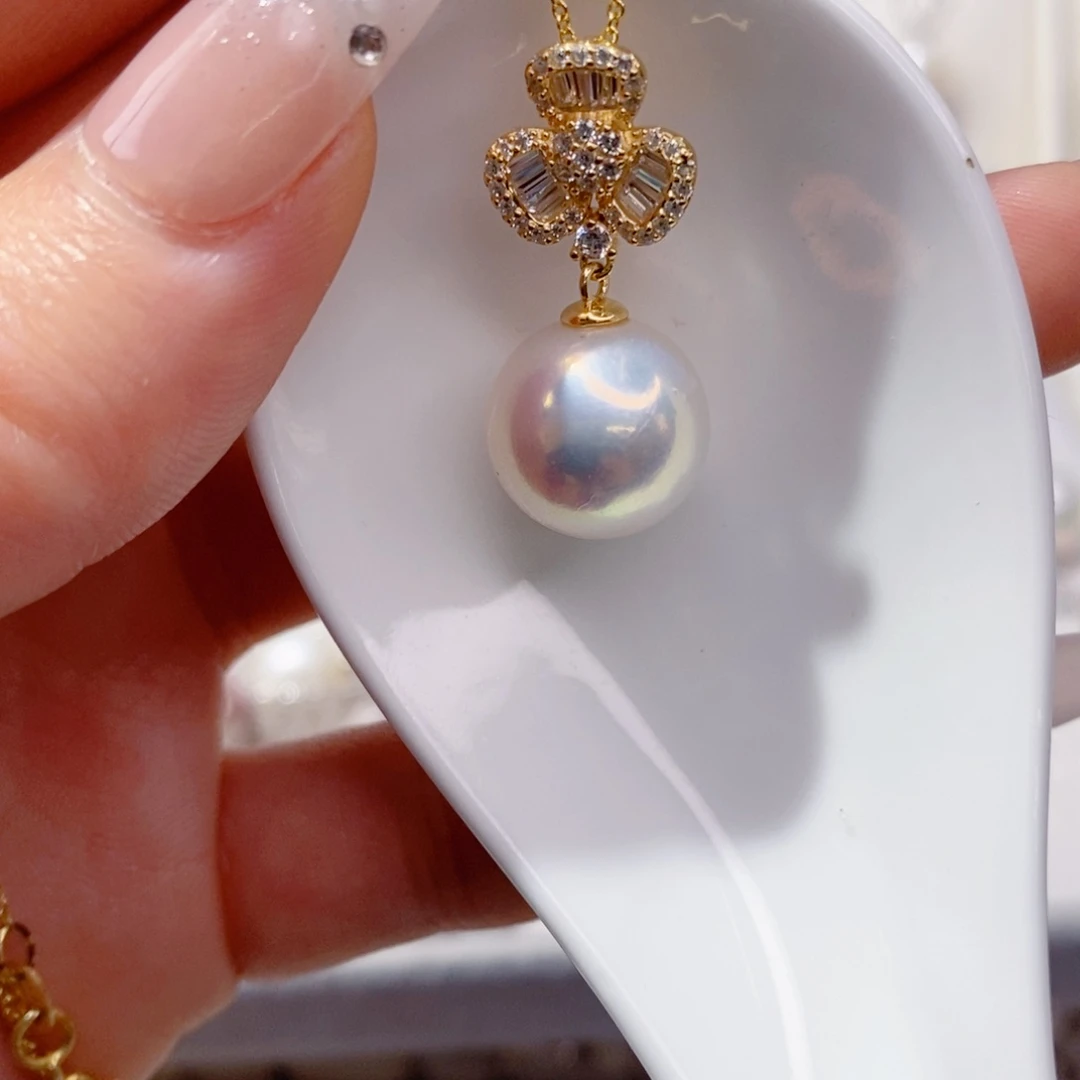 淡水珍珠吊坠(赠链)银S925镶嵌＊****