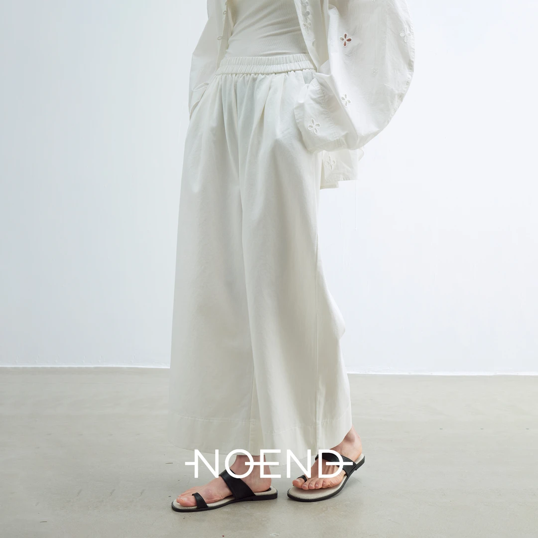 NOEND 25SS 【重磅主推 极简百搭】天丝棉松紧腰显瘦随性宽边阔腿裤