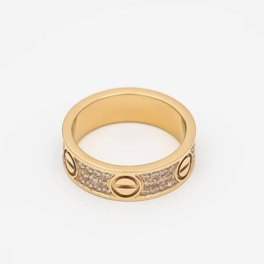 铜合金戒指 镀18k金 经典款kaka时尚气质戒指百搭情侣戒指