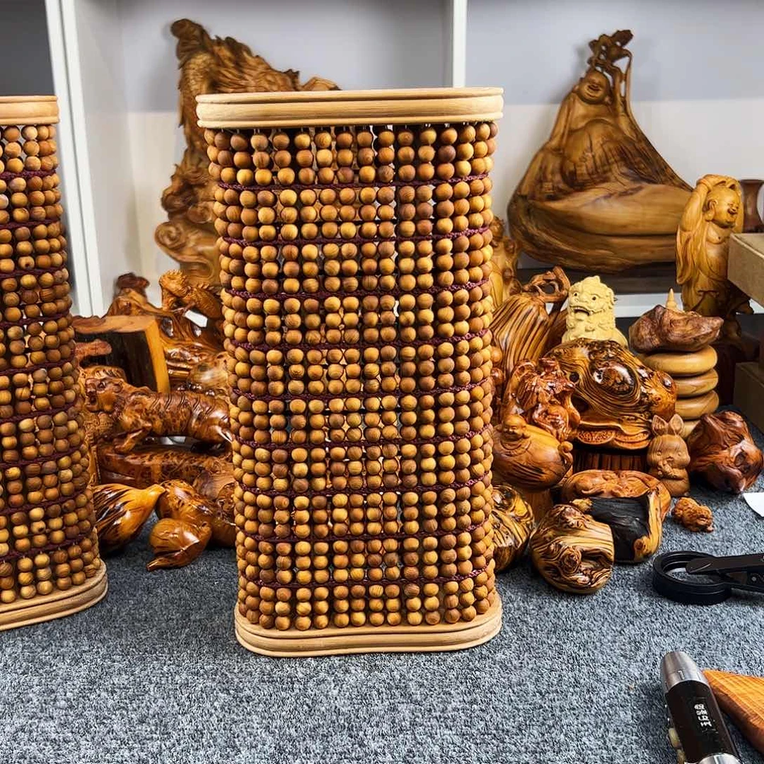 柏木太行崖柏干磨珠子枕头