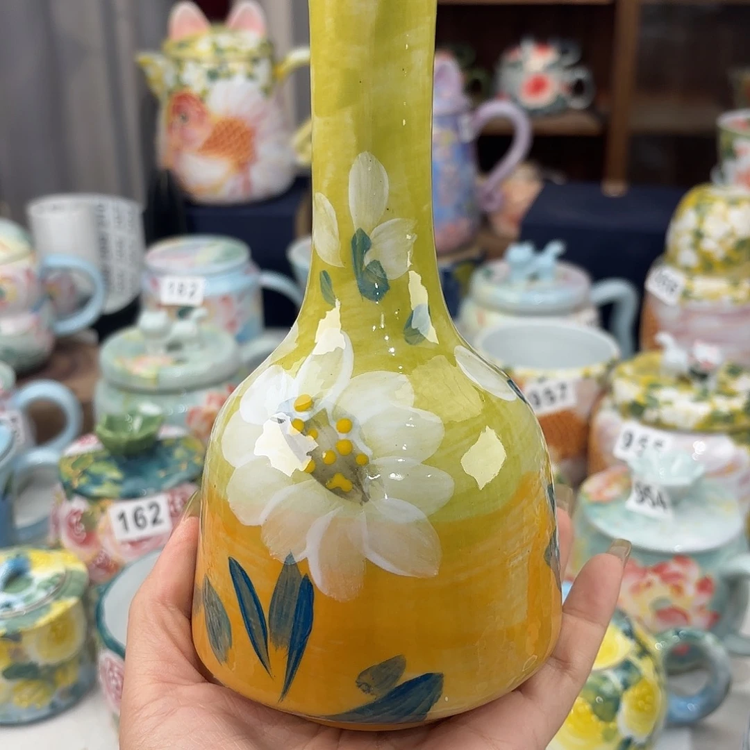 景德镇手绘高温釉下彩陶瓷茶具