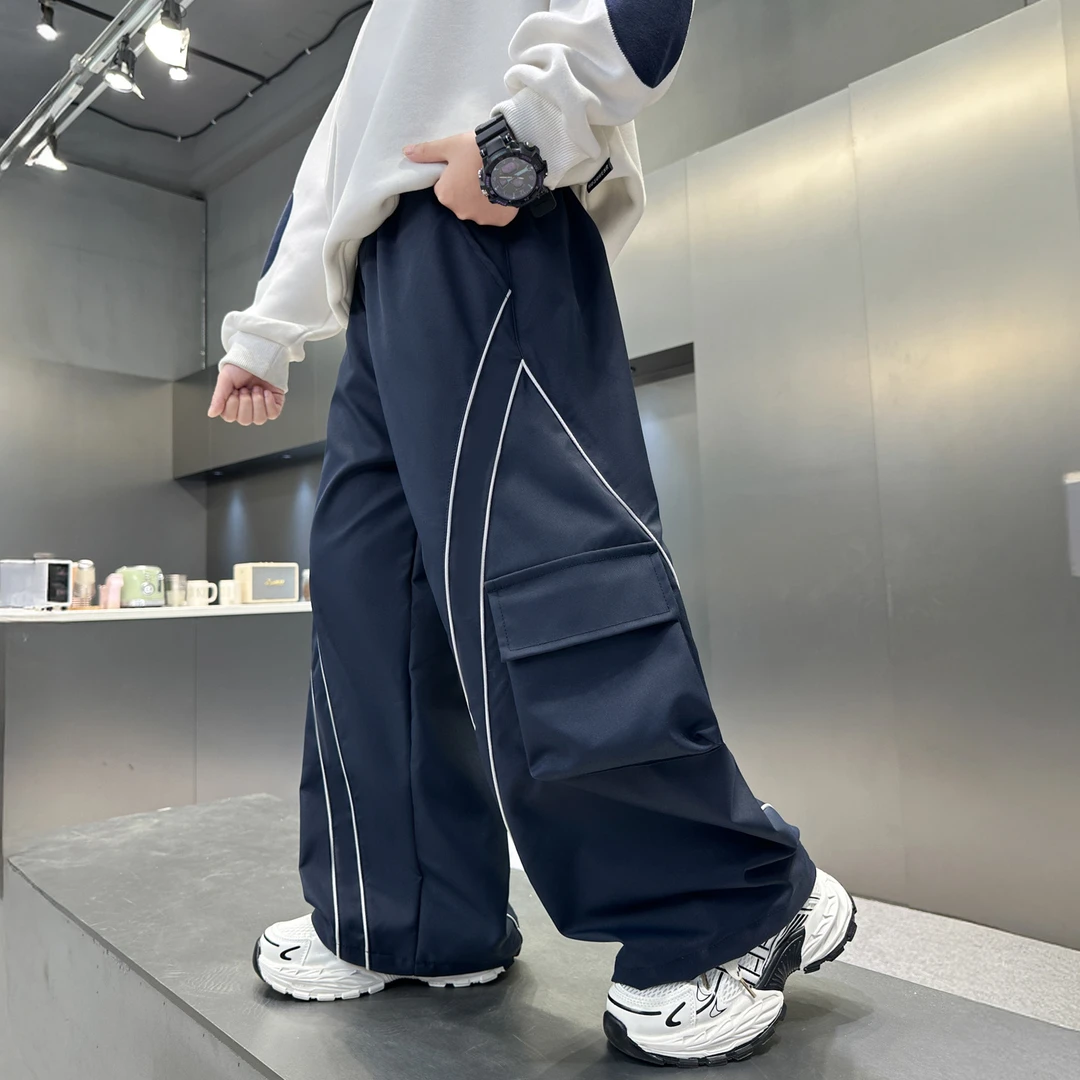 儿童装男童秋装裤子2025新款春秋款中大童休闲工装裤秋季男孩长裤