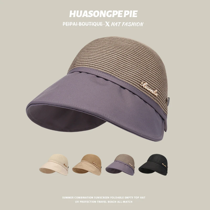 新店福利春夏赫本风防晒鸭舌帽女专柜高品百搭遮阳大沿防晒帽户外