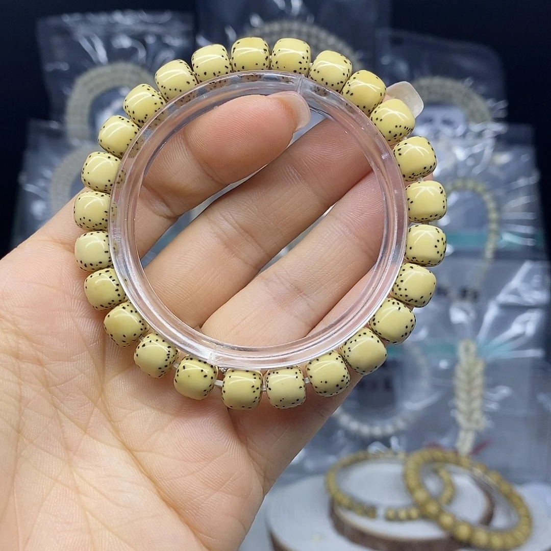 星月菩提手串9*8 原白 侧留白