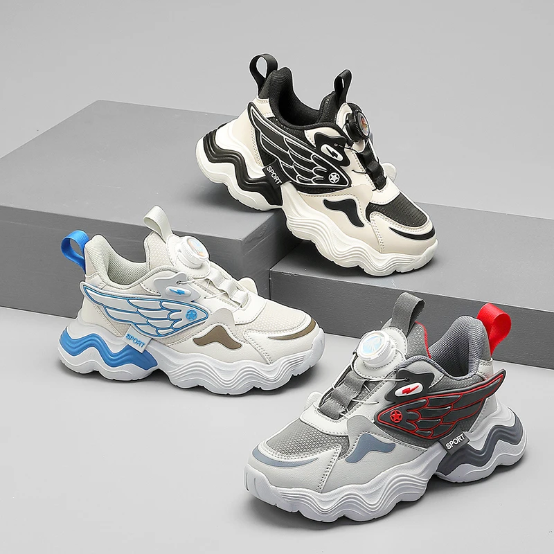 透气男网面童鞋男童春秋季透气男童运动鞋减震老爹鞋鞋子儿童时尚