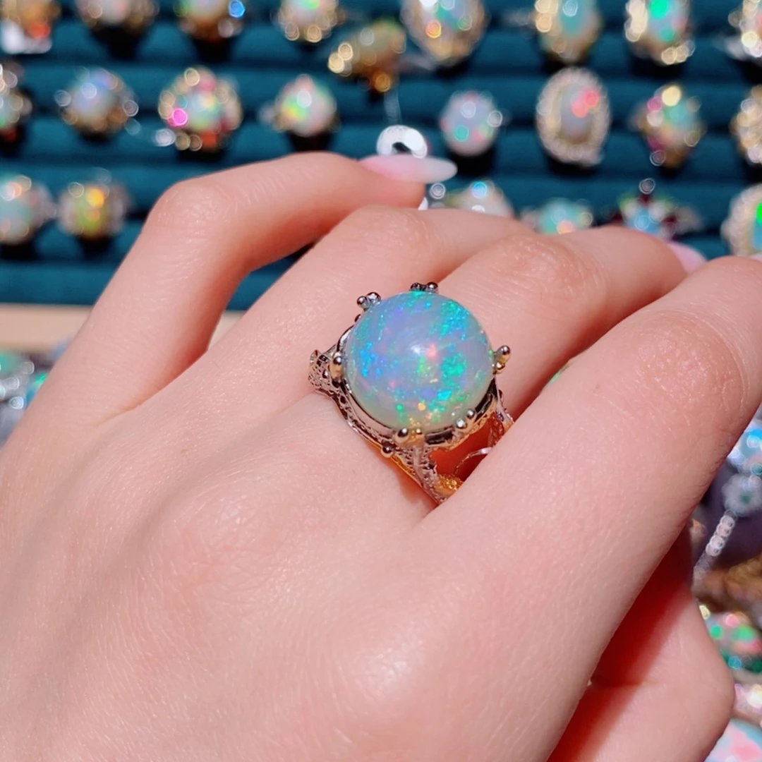 欧泊欧泊戒指银S925镶嵌