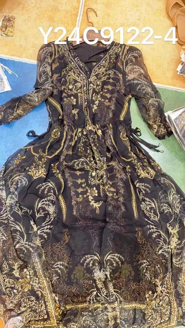 【2024-林姐真丝】重磅100桑蚕丝连衣裙Y24C9122-4