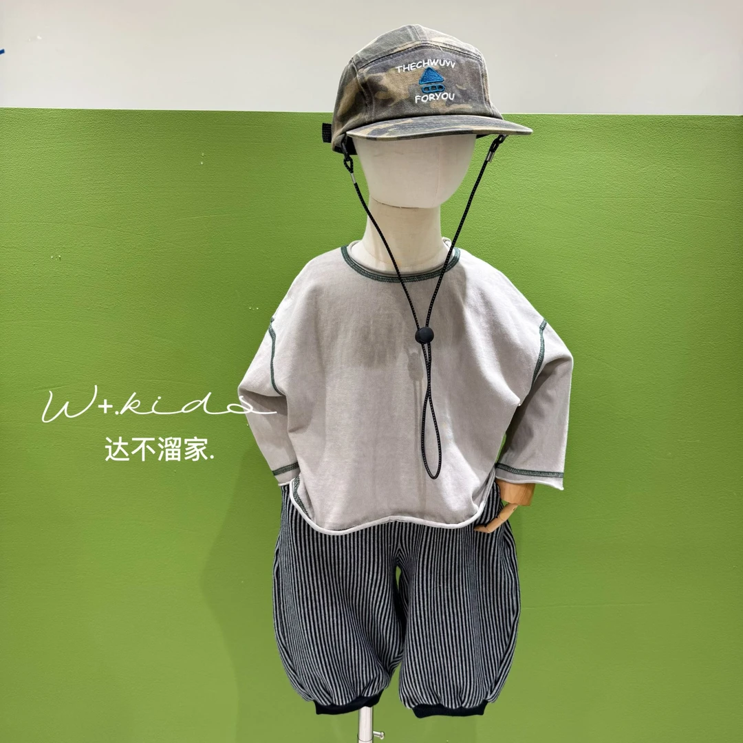 【W+韩系童装】韩系内搭儿童百搭单穿叠穿 韩代长袖T恤 A88004