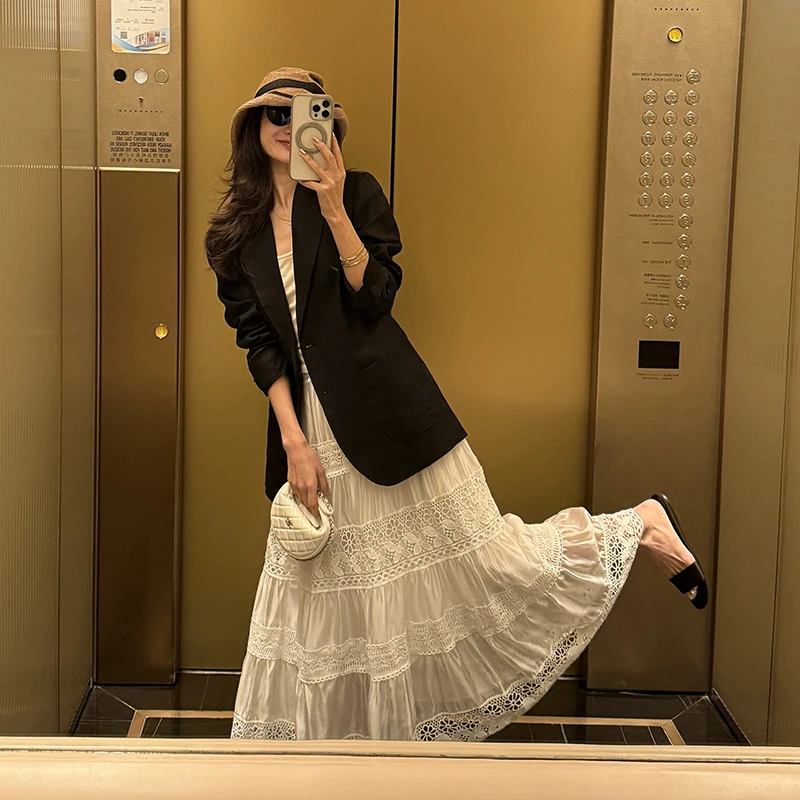 靠谱。【布莱克】新款高品质通勤老钱亚麻西装外套KP250211