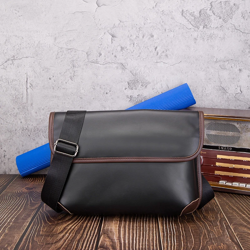 新款男士包虎头包疯马皮单肩包斜跨包复古韩版时尚潮流挎包小背包