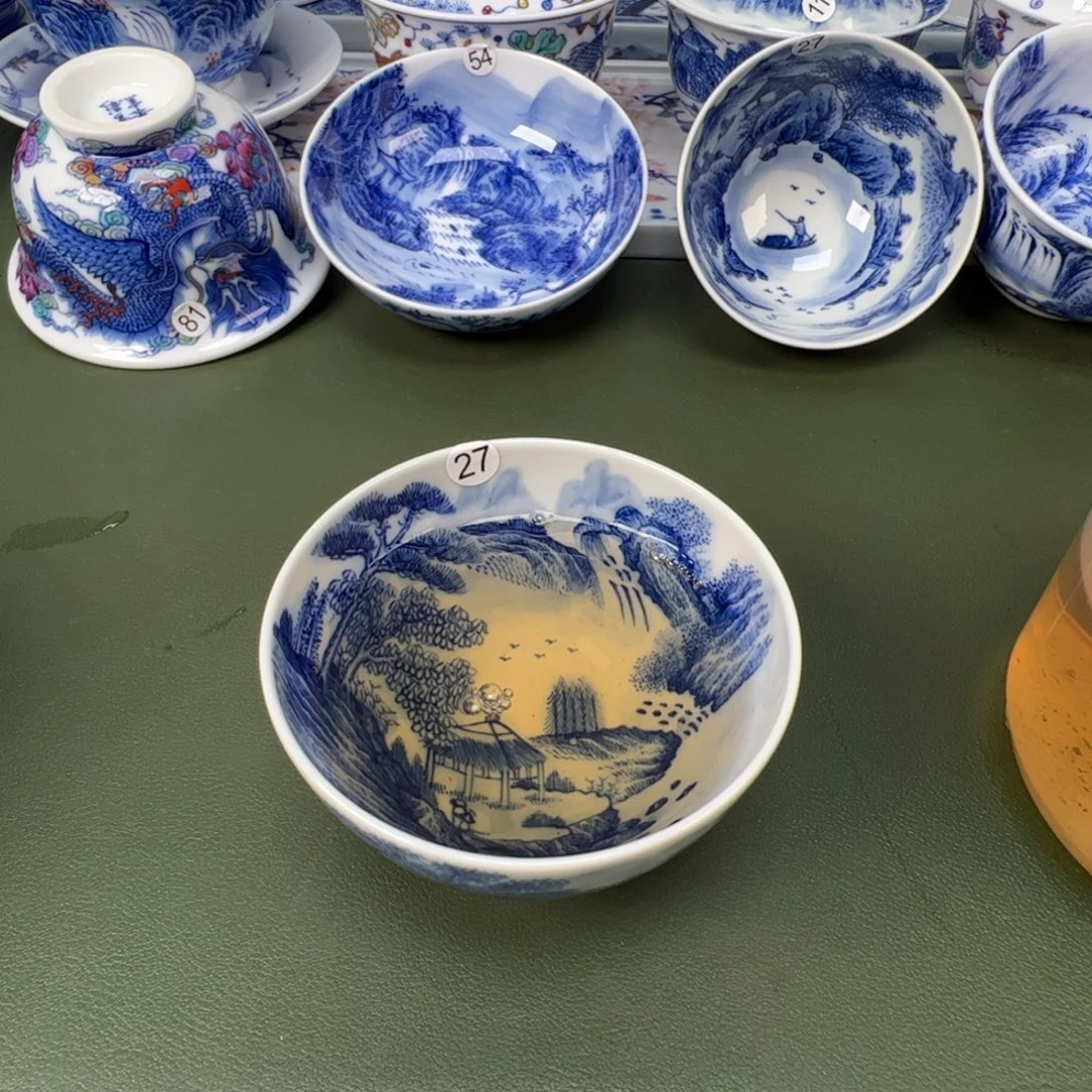 景德镇纯手工纯手绘茶具木木27