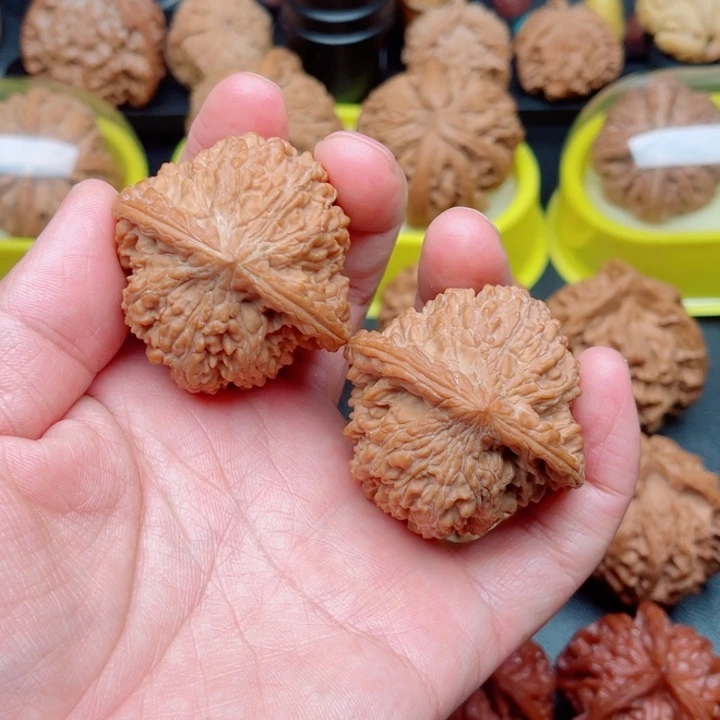 把件文玩核桃满天星狮子头43×43×40