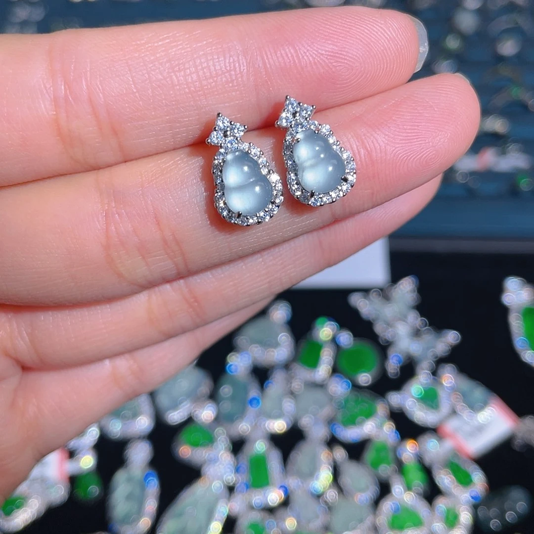 未镶嵌翡翠耳饰耳钉