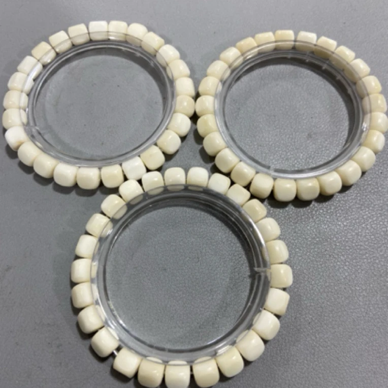 M328 六方南椰子手串 天然原生态白玉菩提根