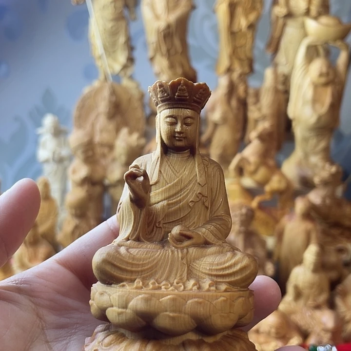 柏木（崖柏）崖柏地藏菩萨高9公分