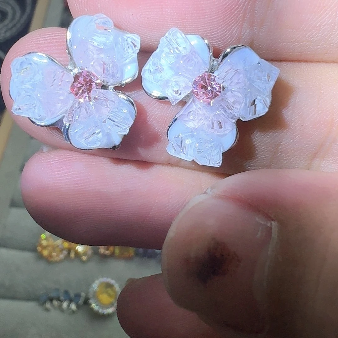 托帕石戒指银S925镶嵌