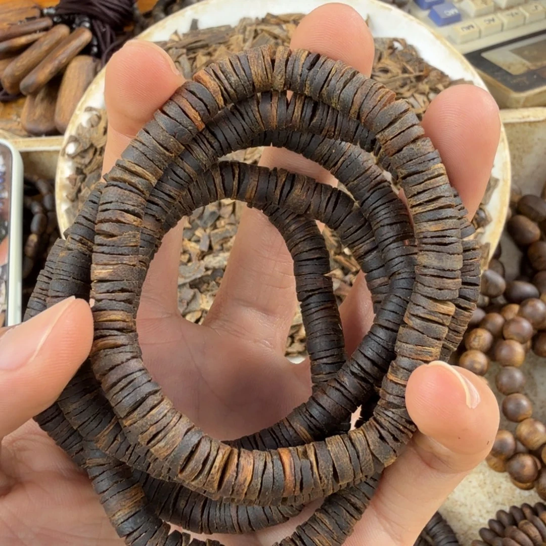 沉香沉香碎屑单圈沉水片珠7克多样性发一