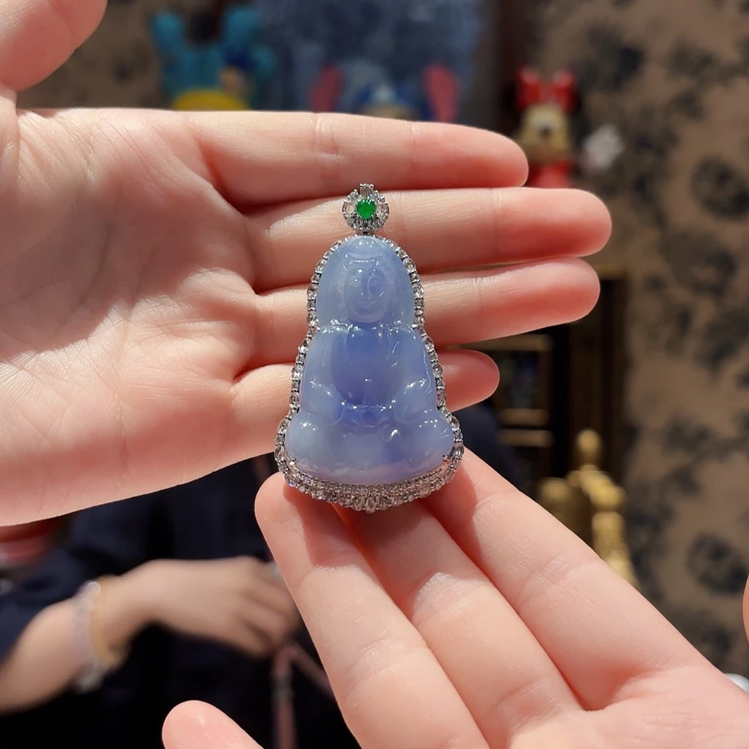 吊坠(赠链)18K金镶嵌翡翠