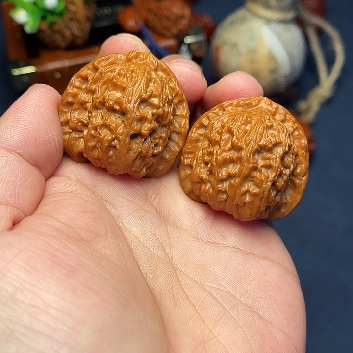 把件文玩核桃38白狮子