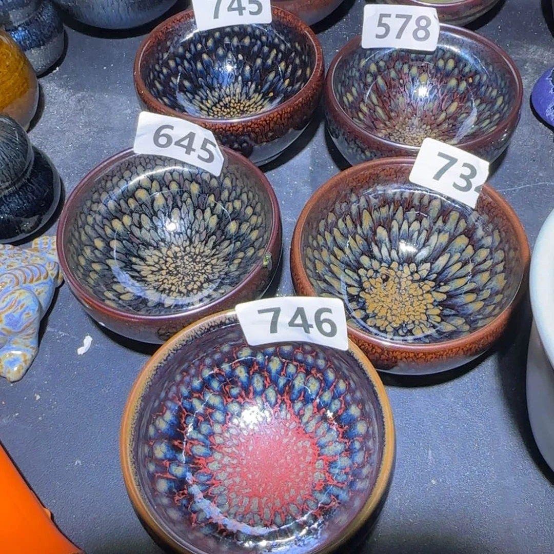 茶盏詹*士福建盏茶器五个