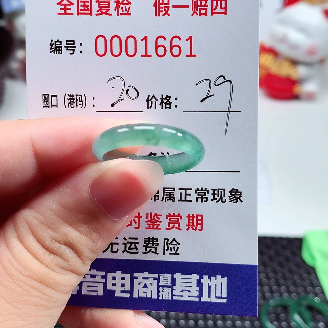 翡翠戒指未镶嵌1661
