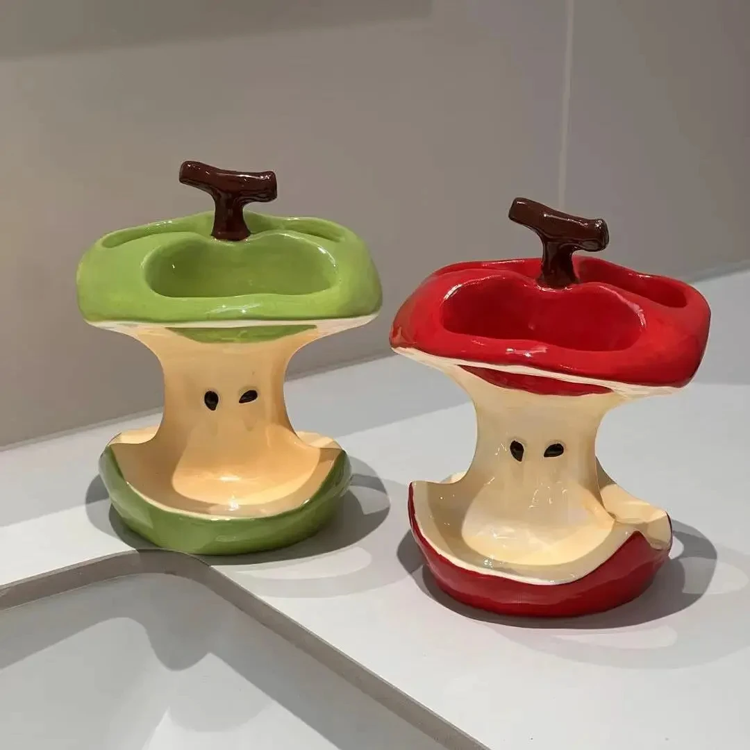 苹果陶瓷电动牙刷收纳置物架卫生间洗手台洗漱台牙膏牙刷底座