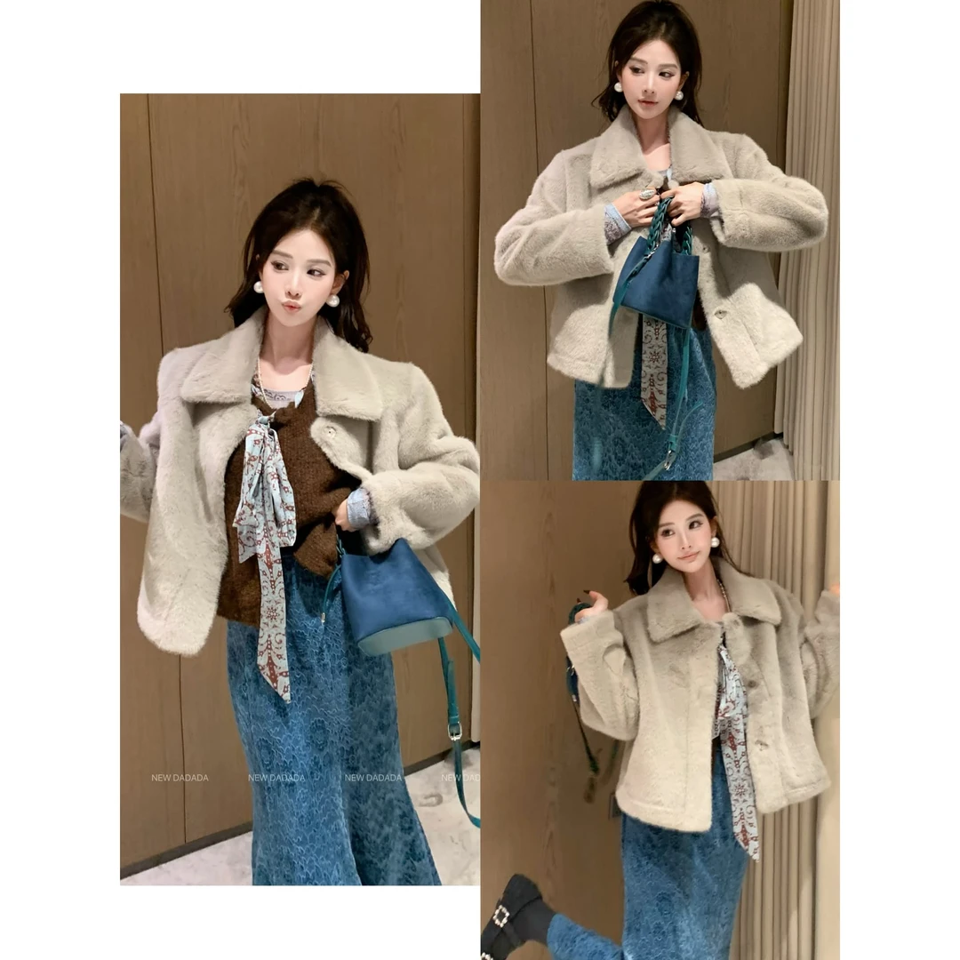 利达 NEW DADADA【云絮云绒】时尚休闲修身气质外套CHZ2634