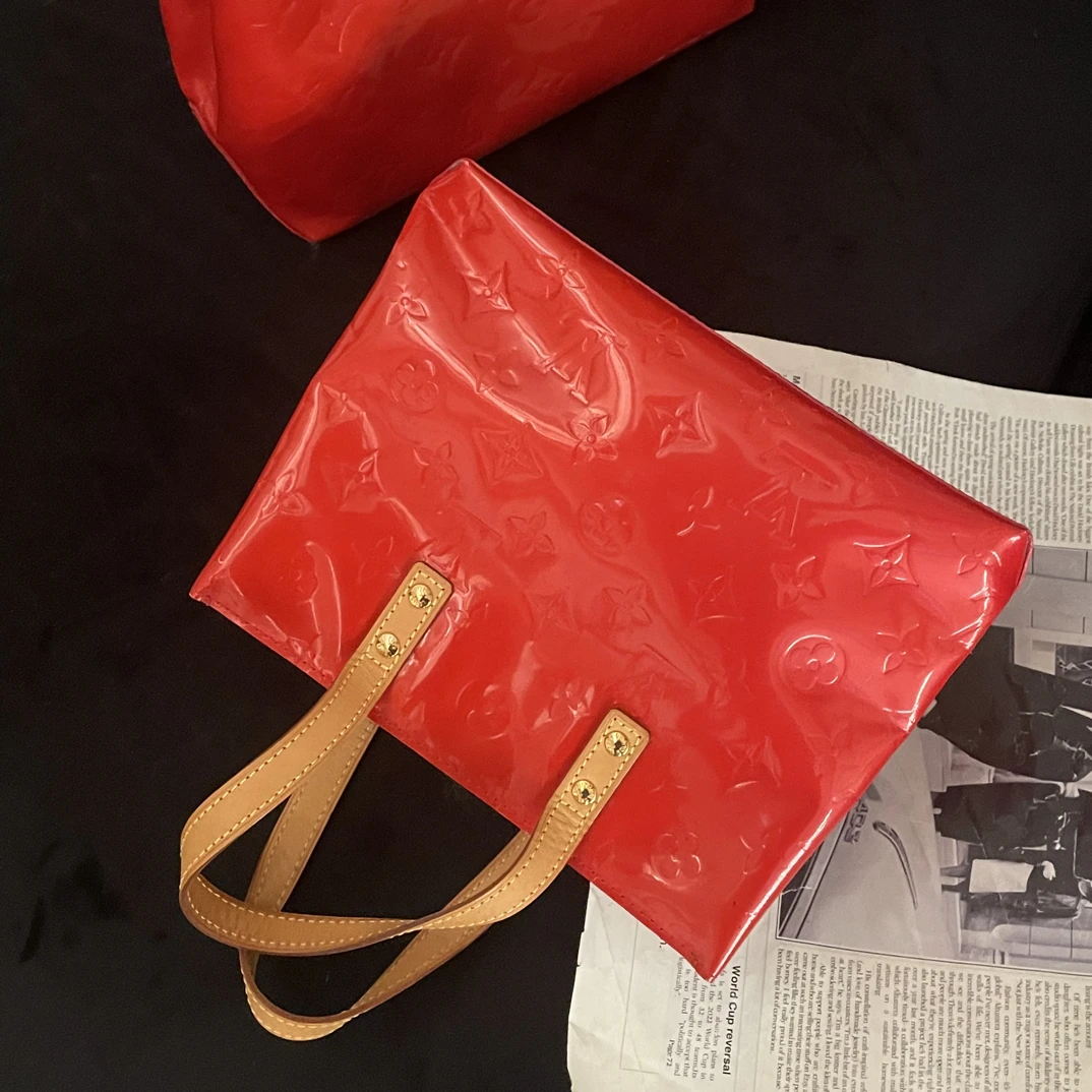 90新 LouisVuitton/路易威登 路易威登lv红色小手提